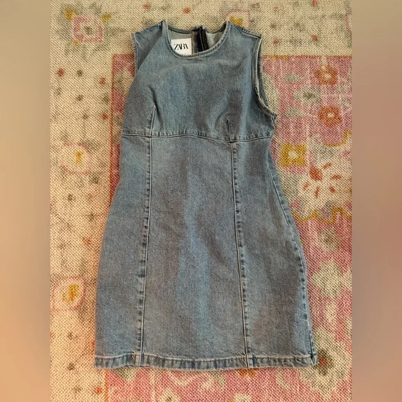 Zara Denim Mini Dress - Picture 3 of 5